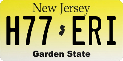 NJ license plate H77ERI