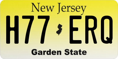NJ license plate H77ERQ