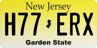 NJ license plate H77ERX