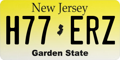 NJ license plate H77ERZ