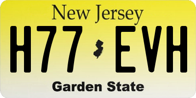 NJ license plate H77EVH