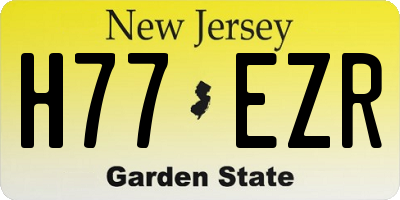 NJ license plate H77EZR