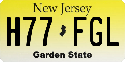 NJ license plate H77FGL
