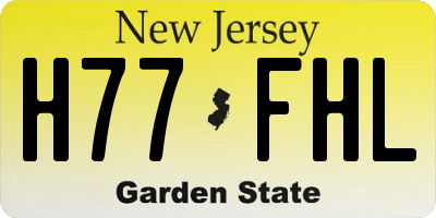NJ license plate H77FHL
