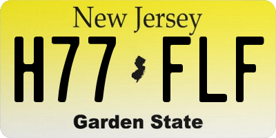 NJ license plate H77FLF