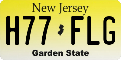 NJ license plate H77FLG