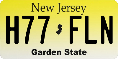 NJ license plate H77FLN