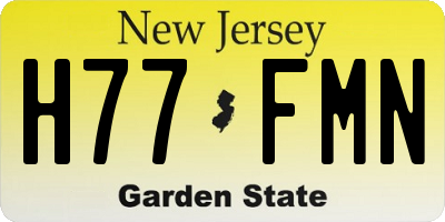 NJ license plate H77FMN