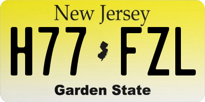NJ license plate H77FZL
