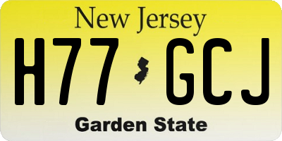 NJ license plate H77GCJ