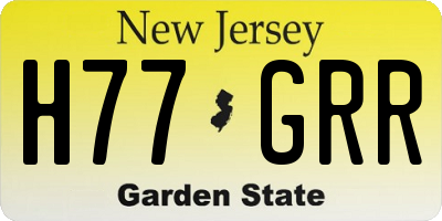NJ license plate H77GRR
