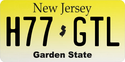 NJ license plate H77GTL
