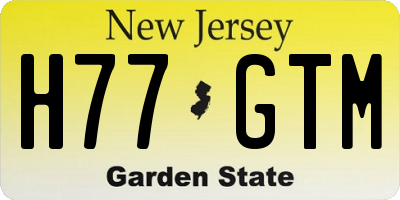 NJ license plate H77GTM