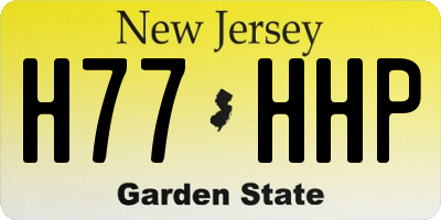NJ license plate H77HHP