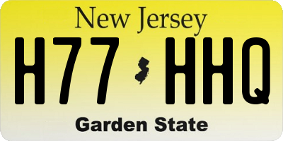 NJ license plate H77HHQ