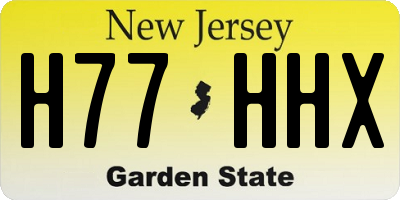 NJ license plate H77HHX