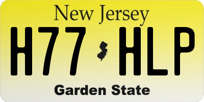 NJ license plate H77HLP