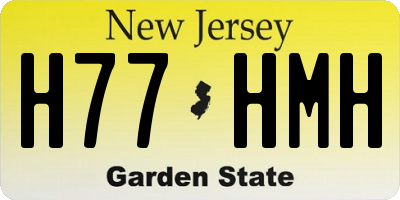 NJ license plate H77HMH