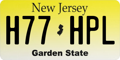 NJ license plate H77HPL