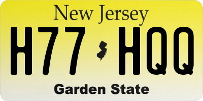 NJ license plate H77HQQ