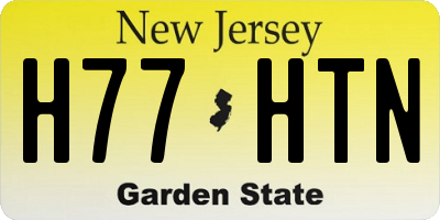 NJ license plate H77HTN