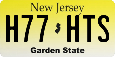 NJ license plate H77HTS