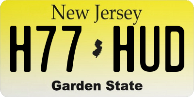 NJ license plate H77HUD