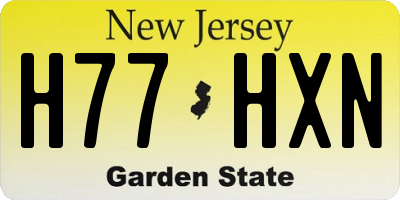NJ license plate H77HXN