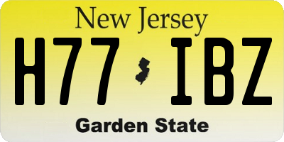 NJ license plate H77IBZ