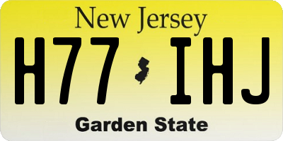 NJ license plate H77IHJ