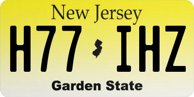NJ license plate H77IHZ