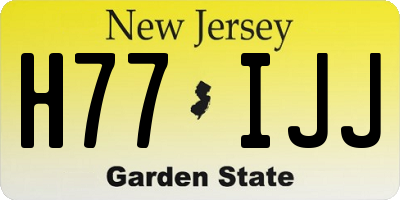 NJ license plate H77IJJ