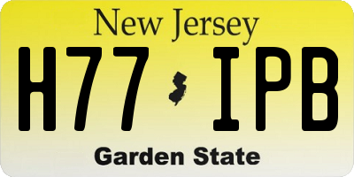 NJ license plate H77IPB