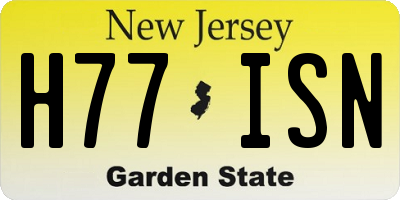 NJ license plate H77ISN
