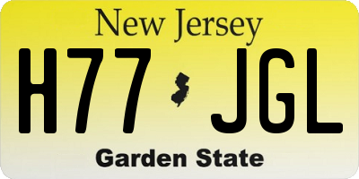 NJ license plate H77JGL