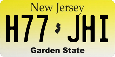 NJ license plate H77JHI