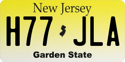 NJ license plate H77JLA