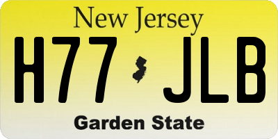 NJ license plate H77JLB