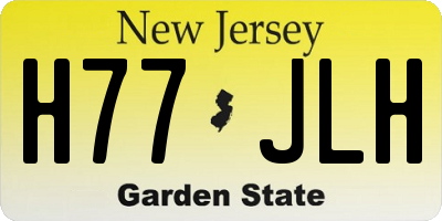 NJ license plate H77JLH