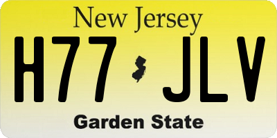 NJ license plate H77JLV