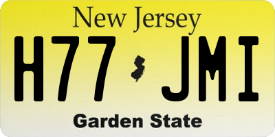 NJ license plate H77JMI