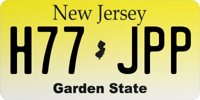 NJ license plate H77JPP