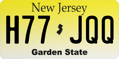 NJ license plate H77JQQ