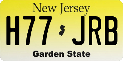 NJ license plate H77JRB