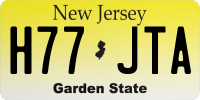 NJ license plate H77JTA