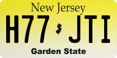 NJ license plate H77JTI