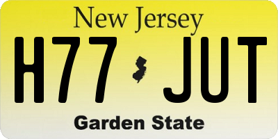NJ license plate H77JUT