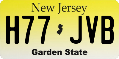 NJ license plate H77JVB