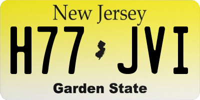 NJ license plate H77JVI