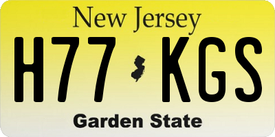 NJ license plate H77KGS